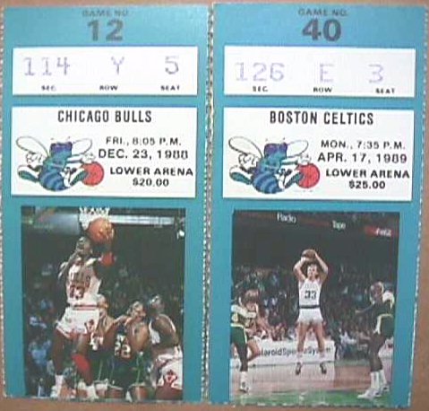 1989-90 Hornet Photo Tickets