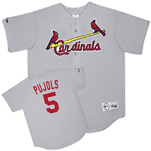 Majestic Athletic St. Louis Cardinals Albert Pujols Replica Road Jersey