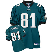 NFL Equipment Philadelphia Eagles Terrell Owens Authentic Team Color Jersey