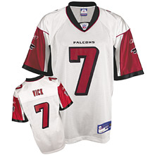NFL Equipment Atlanta Falcons Michael Vick Replica White Away Jersey