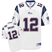 NFL Equipment New England Patriots Tom Brady Replica White Away Jersey