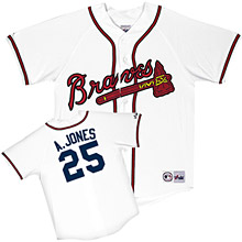 Majestic Athletic Atlanta Braves Andruw Jones Replica Home Jersey