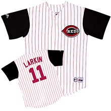 Majestic Athletic Cincinnati Reds Barry Larkin Replica Home Jersey