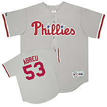 Majestic Athletic Philadelphia Phillies Bobby Abreu Replica Road Jersey
