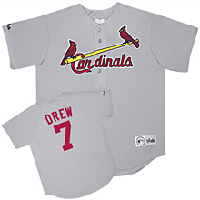 Majestic Athletic St. Louis Cardinals J.D. Drew Replica Road Jersey
