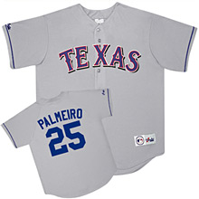 Majestic Athletic Texas Rangers Rafael Palmeiro Replica Road Jersey