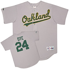 Majestic Athletic Oakland Athletics Jermaine Dye Replica Road Jersey