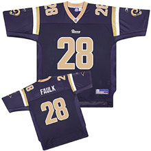 NFL Equipment St. Louis Rams Marshall Faulk Replica Home Jersey