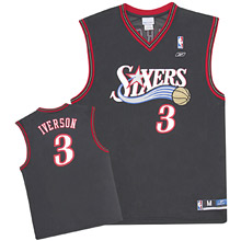 Reebok Philadelphia 76ers Allen Iverson Road Replica Jersey