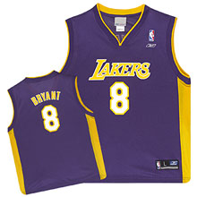 Reebok Los Angeles Lakers Kobe Bryant Replica Road Jersey