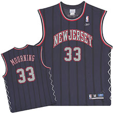 Reebok New Jersey Nets Alonzo Mourning Replica Road Jersey