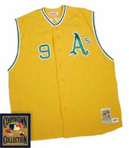 1971 Oakland Athletics Road Jersey Vest Mitchell & Ness, With #34 On Vest (Rollie Fingers)