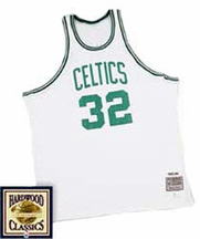 1985-86 Boston Celtics Home Jersey From Mitchell & Ness NBA Hardwood Collection, With #32 and the name 'McHale' On Jersey (Kevin McHale)