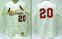 1963 - 64 St. Louis Cardinals Home Jersey From Mitchell & Ness, With #20 On Jersey (Lou Brock)