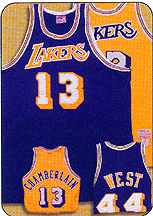 1971-72 Los Angeles Lakers Road Jersey, With #13 and the name 'Chamberlain' on Jersey (Wilt Chamberlain)