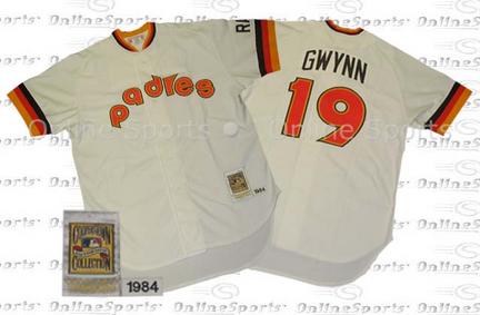 1984 San Diego Padres Home Jersey From Mitchell & Ness, With #19 On Jersey (Tony Gwynn)