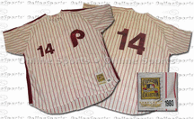 1980 Philadelphia Phillies Home Jersey...Modern Era From Mitchell & Ness, With #14 On Jersey (Pete Rose)