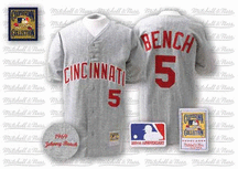 1969 Cincinnati Reds Road Jersey From Mitchell & Ness, With #5 On Jersey (Johnny Bench)