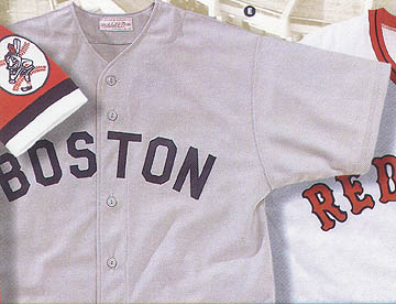 1986 Boston Red Sox Road Knit Jersey From Mitchell & Ness, With #14 On Jersey (Jim Rice)