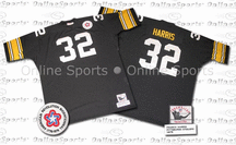 1975 Pittsburgh Steelers Franco Harris Authentic Throwback NFL Jersey From Mitchell & Ness - With #32 and the name 'Harris' On Jersey