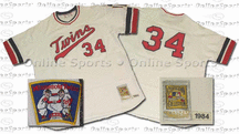 1984 Minnesota Twins Home Jersey From Mitchell & Ness, With #34 On Jersey (Kirby Puckett)