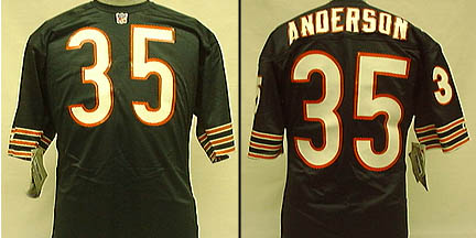 Neal Anderson, Chicago Bears Unautographed Authentic Wilson Football Jersey