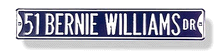 Steel Street Sign:  '51 Bernie Williams Dr.'